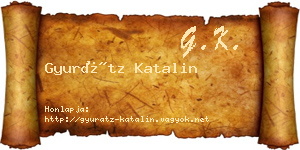 Gyurátz Katalin névjegykártya