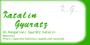 katalin gyuratz business card